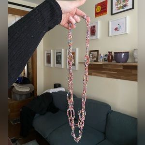 Rainbow bead chain necklace